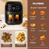 Freidora Olla Aire Caliente Sin Aceite Air Fryer 8 Litros Negro