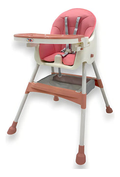 Silla De Comer 3 En 1 Kidshop Cy006 Plegable Rosado