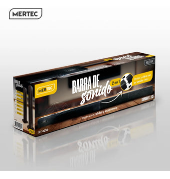 Barra De Sonido Bluetooth Mertec Convertible 2en1 Bt Mt-025b Negro
