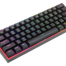 Teclado Mecánico Redragon Fizz Pro K616 Rgb Wireless Dual Color Del Teclado Negro Idioma Español Latinoamérica