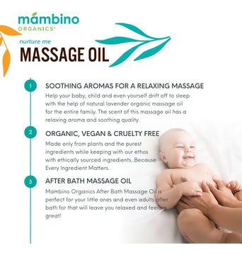 Mambino Organics Aceite De Masaje Para Bebés, Orgánico, N.