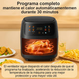 Freidora Olla Aire Caliente Sin Aceite Air Fryer 12 Litros Negro