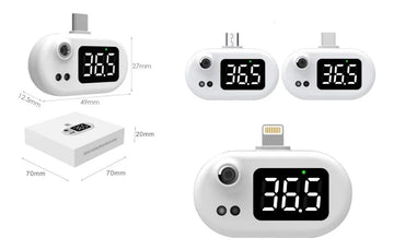 Mini Termómetro Digital Para Teléfono Móvil Con Pantalla Led