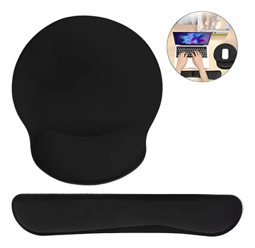 Combo Pad Mouse Y Reposa Muñecas De Teclado Ergonómico Negro Fnatic
