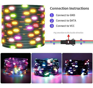 Luces Led De 5m Rgb Con Controlador - Decoración Navideña