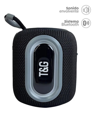 Parlante Altavoz Portátil Bluetooth Tws Envolvente Y Potente Negro