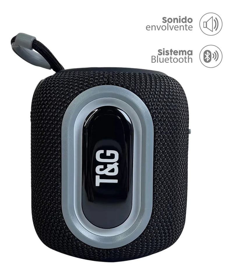 Parlante Altavoz Portátil Bluetooth Tws Envolvente Y Potente Negro