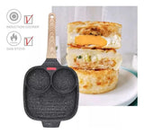 Sarten 4 Huevos Inducción Antiadherente Hotcakes Estrellado Color 2 Huevo Rejilla