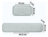 Apoya Muñecas Reposa Brazo Teclado Y Mouse Memory Foam Pad Gris No Aplica