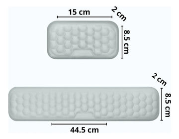 Apoya Muñecas Reposa Brazo Teclado Y Mouse Memory Foam Pad Gris No Aplica