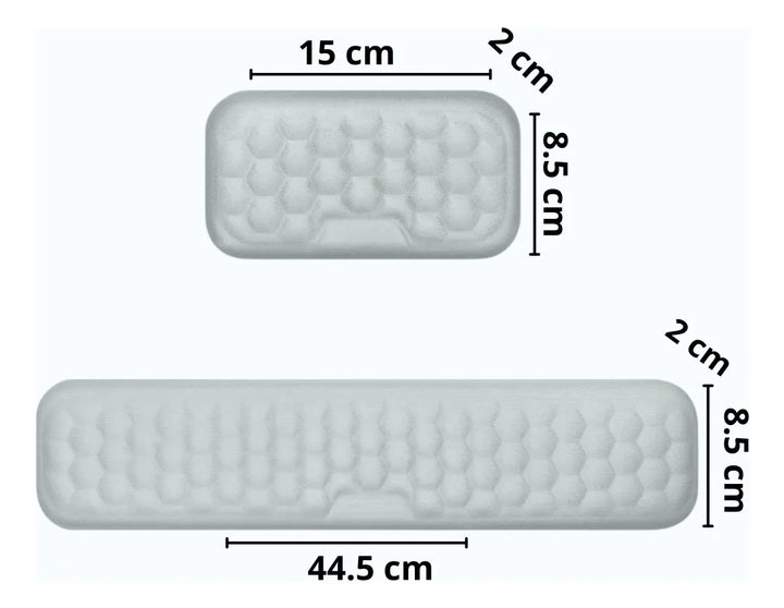 Apoya Muñecas Reposa Brazo Teclado Y Mouse Memory Foam Pad Gris No Aplica