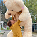 Oso De Peluche Gigante 1,85mts + Obsequios Perfumado Beige