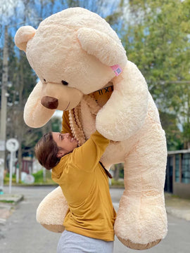 Oso De Peluche Gigante 1,85mts + Obsequios Perfumado Beige