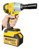 Pistola Llave De Impacto Inalámbrica De 1/2 Reversible 128v Amarillo