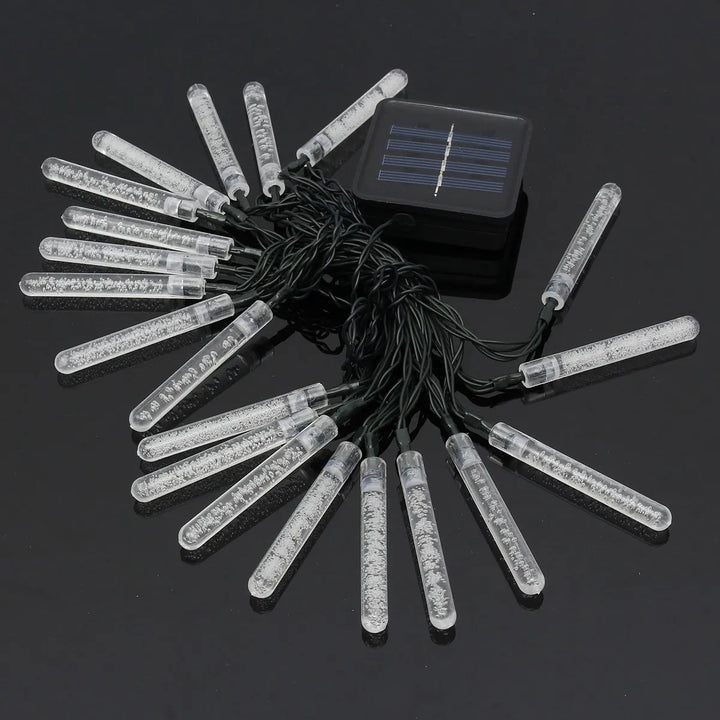 Extensión 20 Tubos Con Luces Navideñas Led Solar Codream