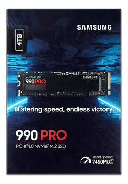 Disco Solido Ssd Samsung 990 Pro 4tb Pcie 4.0 7450 Mbs Nvme Color Negro
