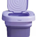 Mini Lavadora Electrica Portátil Plegable Morado