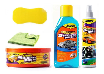 Kit 6 Productos Simoniz Vehículo Carro Siempre Nuevo Limpiez