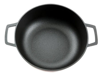 Sarten Caldero Imusa 26 Cms Antiadherente Aluminio Fundido Color Negro