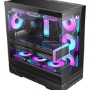 Gabinete Gamer Iceberg Crystal Gx Black 7 Fans Argb Usb C Negro