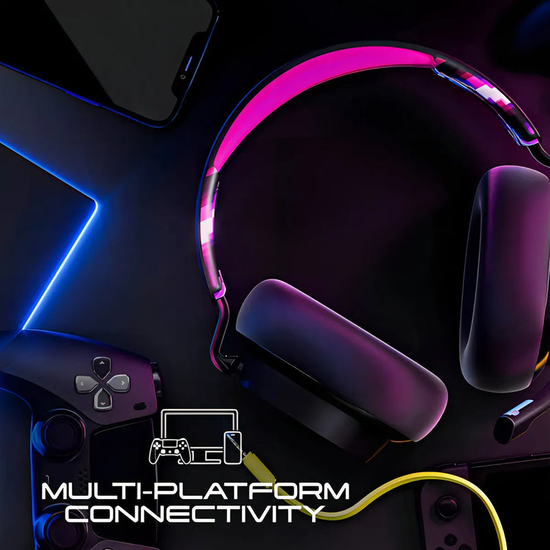 Audífonos Gamer Skullcandy Slyr Usb-c A Usb-a Y 3.5mm Negro