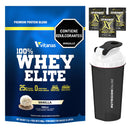 Proteina Whey Elite 100% - 2lbs + Termo + 3 Energizantes Sabor Vainilla + Termo Nutriciononline