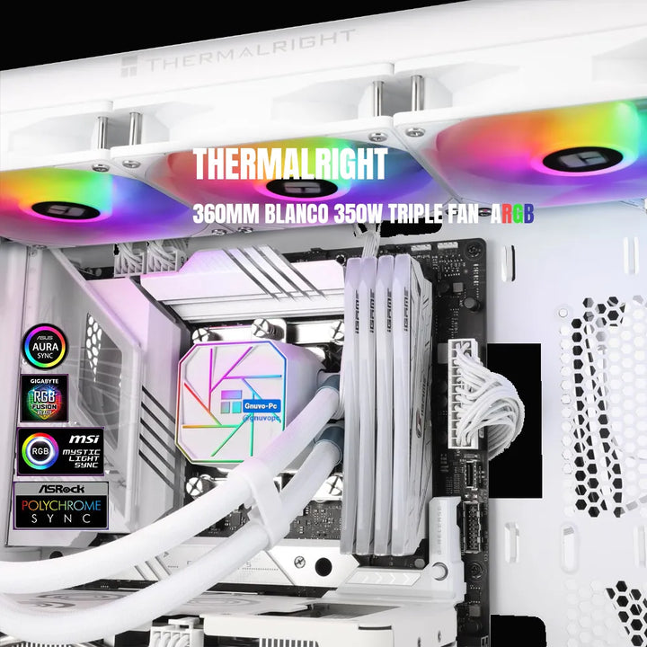 Enfriamiento Liquido Pc Cpu Ta 360 Argb Lga 1700 Am5 Blanco