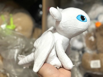Furia Nocturna Chimuelo + Furia Luminosa Blanco Peluche Pareja Negro Y Blanco
