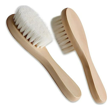 Cepillo De Pelo Para Bebé Con Mango De Madera Y Cerdas De Ca