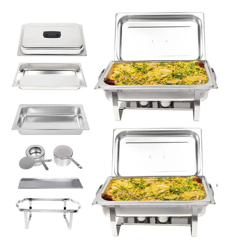 Set 4 Samovares Industrial Acero Inox De 8 Lts 2 Quemadores