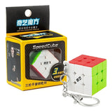 Mini Cubo Rubik Qiyi 3x3x3 Llavero Stickerless Antiestrés