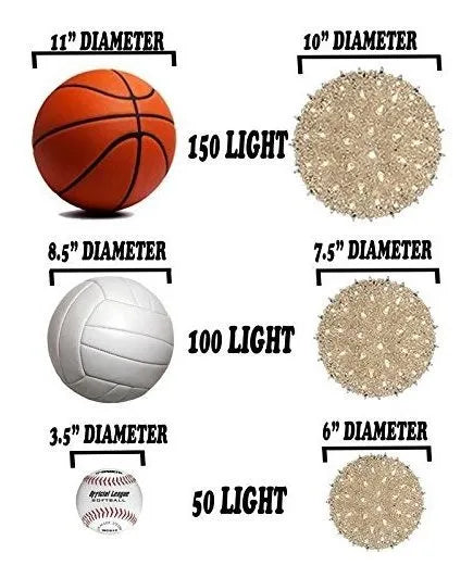 Esfera Navideña Led Azul 50 Luces, Exterior, 7.5 - Novedad