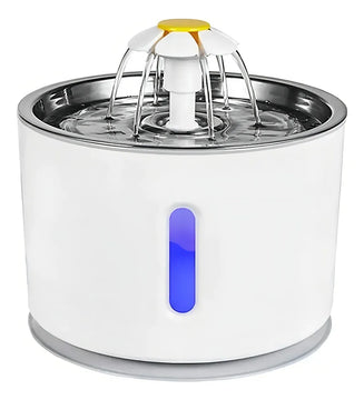 Bebedero Eléctrico Perro Gato Fuente Agua Mascota 2.4 L Color Blanco