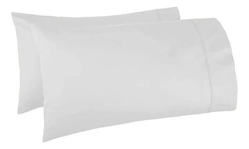 X2 Fundas Para Almohadas De Microfibra 70x50 Color Blanco Liso