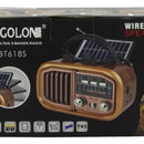 Parlante Radio Retro Vintage Bluetooth Mp3 Fm Am Panel Solar