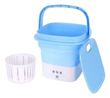 Lavadora Portátil Viajera Multifuncional Eléctrica Azul Azul Cielo