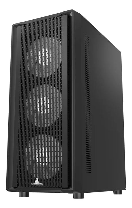 Gabinete Gamer Iceberg Flow C Dark Edition 6 Fans No Led Col Negro