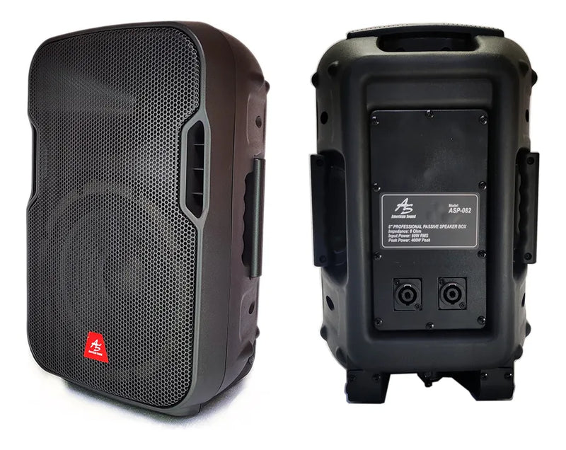Juego De 2 Parlantes Pasivos 8 Pulgadas 400w Americansound Negro