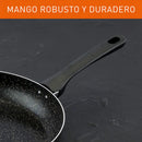 Sartén Imusa Titanium Force 30cm Antiadherente Tapa Vidrio Color Negro
