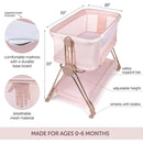 Cama De Noche Para Bebé Moisés Cuna Con Ajuste Y Ruedas Rosa