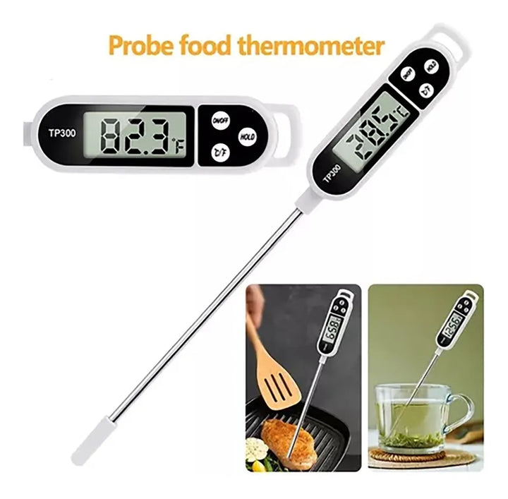 Termometro Digital Alimentos Comida Sonda Carnes Temperatura Blanco