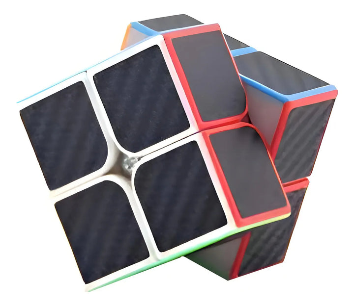 Cubo Rubik 2x2 Qiyi Fibra De Carbono Speed Cube + Base Regalo