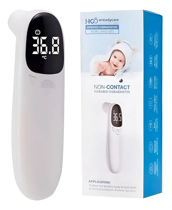 Termómetro Infrarrojo Frente Sin Contacto Digital Con Alarma Blanco