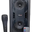 Parlante Bluetooth Portátil Cabina Sonido Fm Usb Micrófono Negro