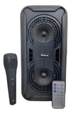 Parlante Bluetooth Portátil Cabina Sonido Fm Usb Micrófono Negro