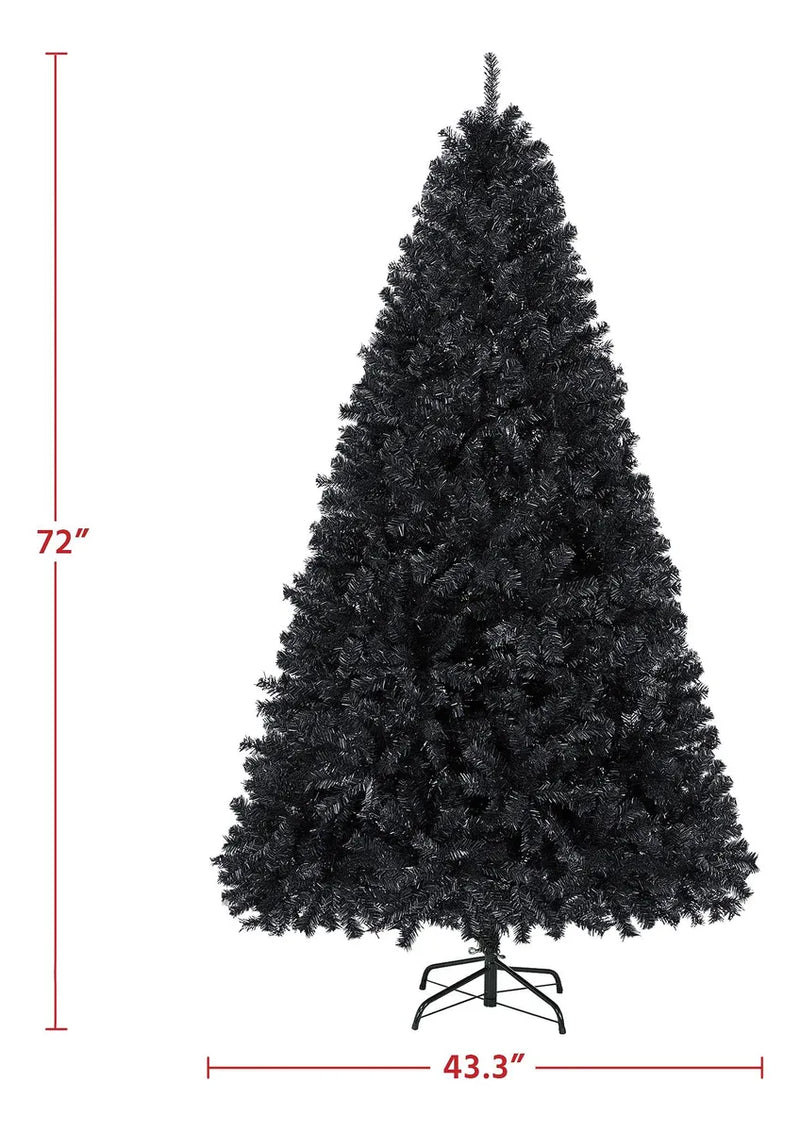 Yaheetech - Arbol De Pino Artificial De Halloween Negro De 6
