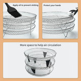 Estantes De Acero Inoxidable Para Freidora De Aire 11 Piezas