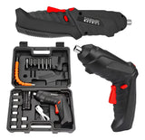 Destornillador Atornillador Eléctrico 48 Piezas Minitaladro - Negro