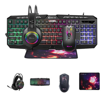 Xtr Ike Cmx-410 4 In 1 Gaming Combo Color del teclado Negro