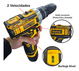Taladro Inalámbrico De 18 Voltios Con Percutor 2 Velocidades - Amarillo - 50hz/60hz